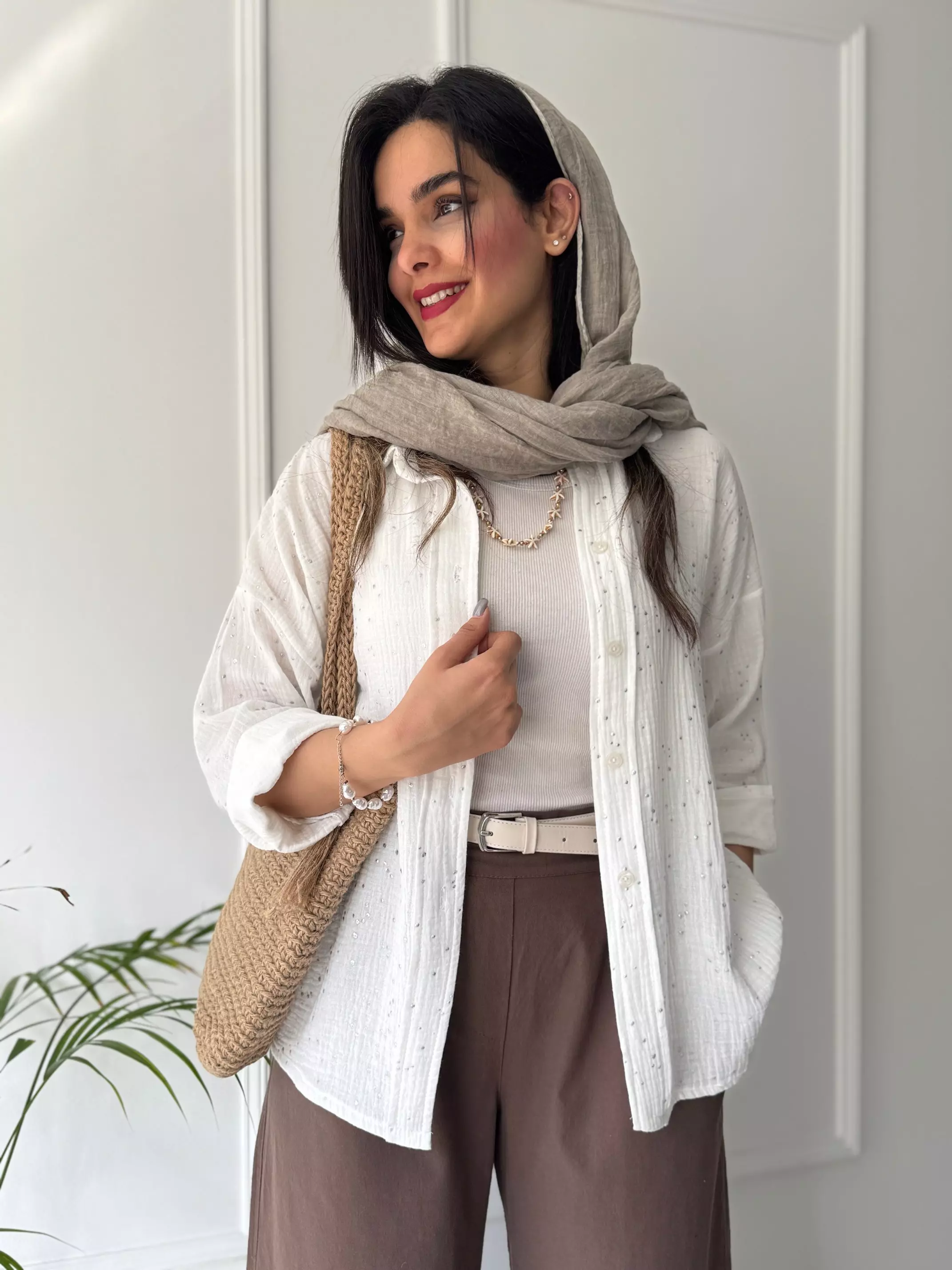 مانتو شومیزی پاستیلی میلانی